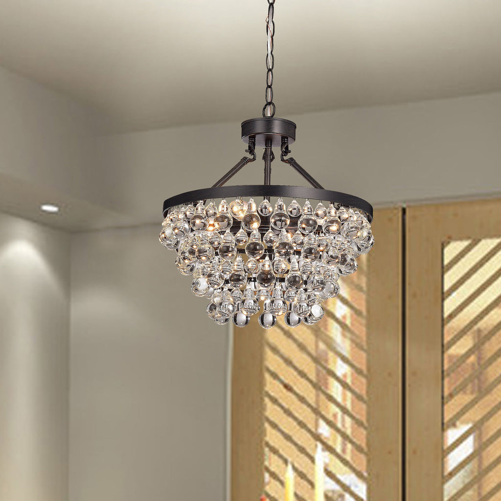 5-light Antique Black Luxury Crystal Chandelier – Chandelier